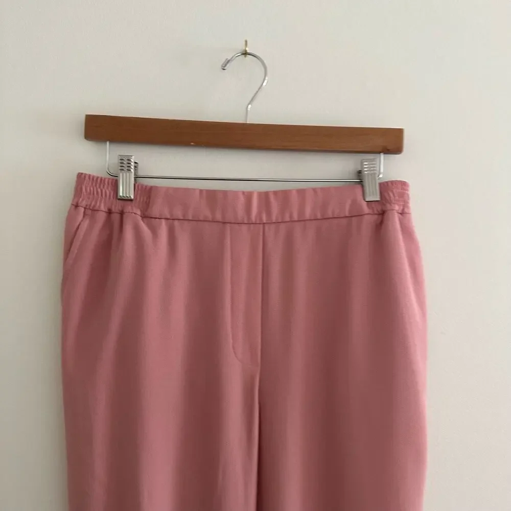 Anthropologie Mid Rise The Essential Pull On Trouser Pink S